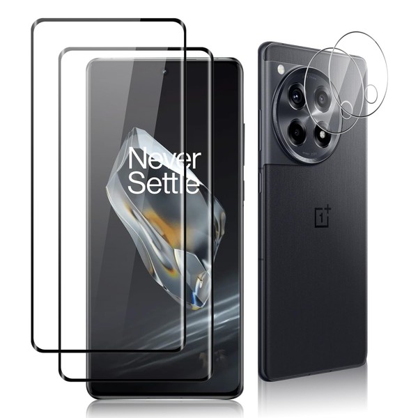 NicMool [2 + 2 Pack for OnePlus 12 Screen Protector