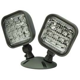 Morris Products 73306 LED Emergency Lamp Heads, 2 Head, Remote, Weatherproof, Multi-Volt, 2W