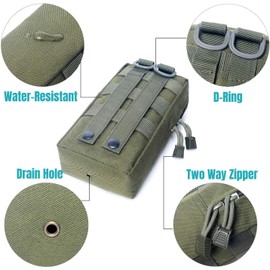 Gexgune Military 600D MOLLE Bag DEC Utility Vest Gadget Bag Tactical Hunting Hiking Waist Pack Outdoor Equipment