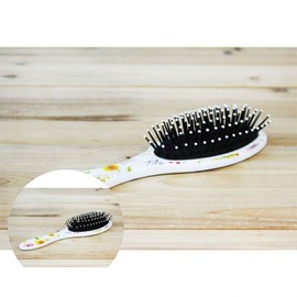 Small Oval Household Hairbrush Cushion Comb White 2ea