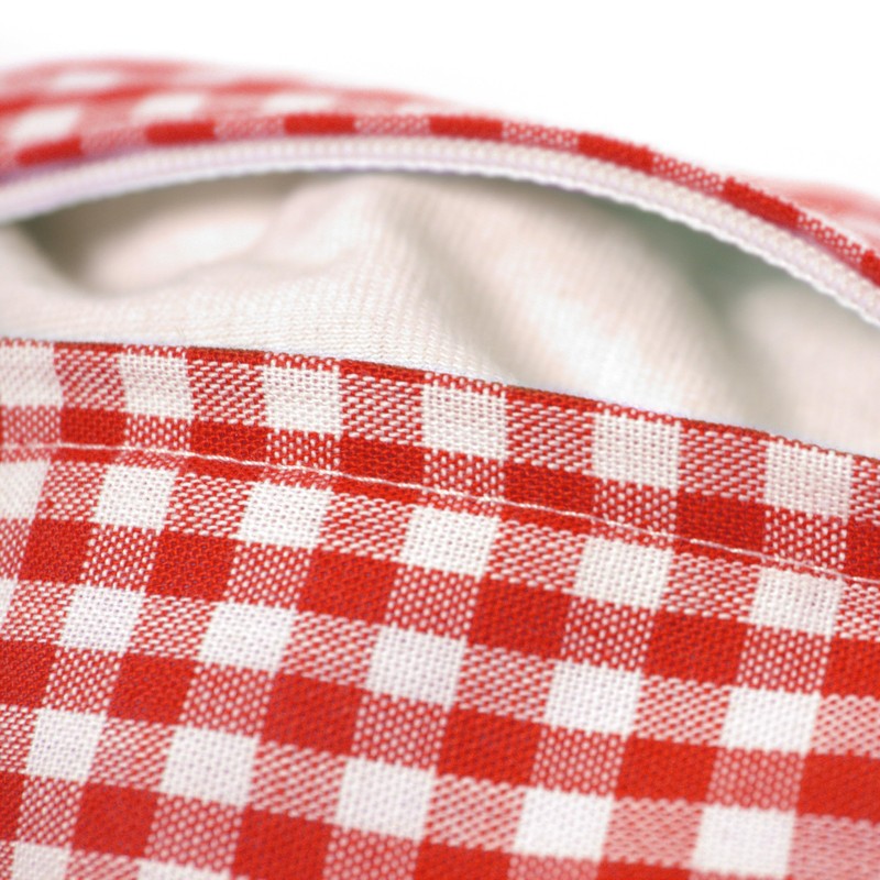 Herb Cushion 30 x 20 cm Red/White + Organic Inlet