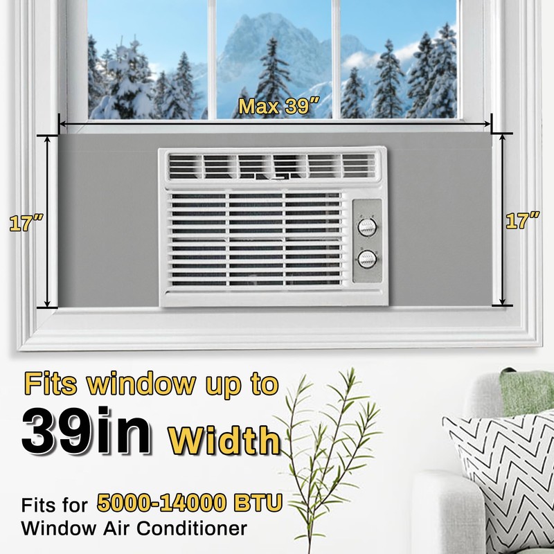 Powrocket Window Air Conditioner Surround Foam Insulation Panels,Window AC Side