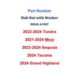 Toyota 2021-2025 Toyota Wheel Lug Stud Hub+ Wheel Nut GENUINE OEM PART 90942-A1007