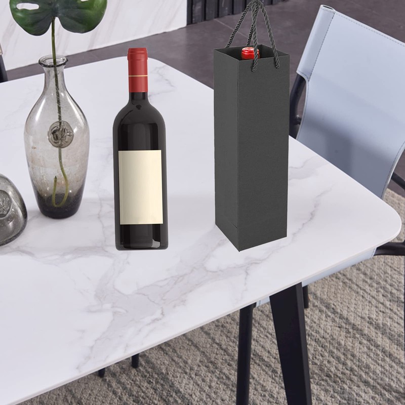 Kraft Wine Gift Bag, Premium Wine Gift Bag with Handle,
