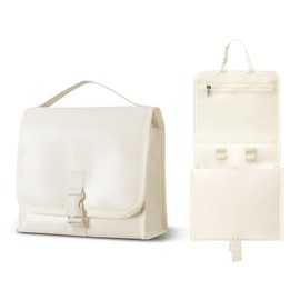 Mum's memory Large-Capacity Hanging Toiletry Bag – Water-Resistant Travel Makeup Bag with Multiple Compartments for Shampoo, Conditioner, Skincare, Makeup Brushes, and Toiletries