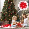 Christmas Tree Blanket, Red, Plush Christmas Tree Blanket, Round, 120