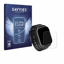 Savvies Pack of 18 Screen Protectors for Kesasohe 4G Kids Smartwatch Screen Protector Film Ultra Transparent