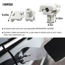 Wevdn 10 PCS Car Door Lock Rod Clips, Tailgate Handle Rod Latch Clips Replacement Fits 5/32" Rod Size, OEM 16629990 16675980 Door Lock Rod Retainer for Yukon F150 C2500 Escalade