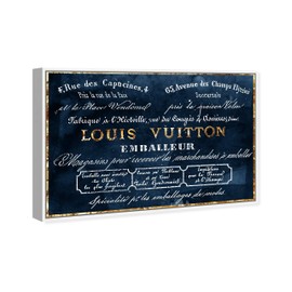 The Oliver Gal Artist Co. Fashion and Glam Framed Wall Art Canvas Prints 'Emballeur Navy' Road Signs