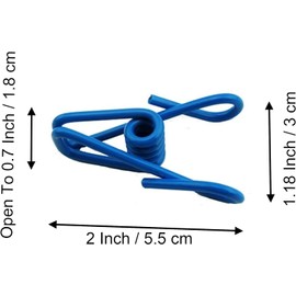 Chip Clips, 20 Pcs 2 Inch 10 Different Mixed Colors Utility Metal Clips PVC-Coated High Elasticity Good Persistence for Clothespins Paper/Food Bag Clips Clothes Pins (20)