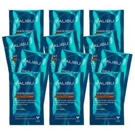 Malibu C Miracle Repair Hair Reconstructor, Blonde Enhancer (12 Packets) - Nourishing Hair Repair Treatment for Damaged Blonde Strands - Relieves Hair Discoloration