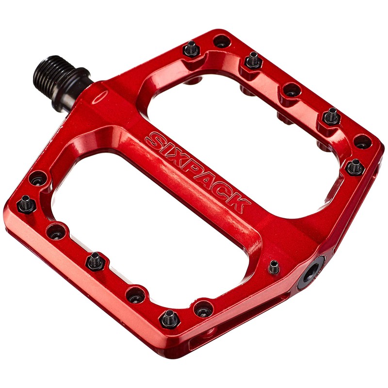 SixPack Racing Threat Flat MTB Pedals Red Waist Unique
