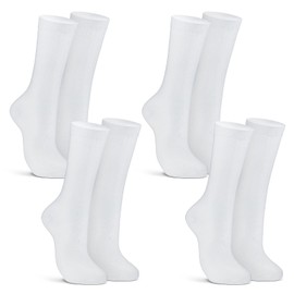 Croloose 4 Pairs Silk Liner Socks Ultra-lightweight Hiking Liners Calf Sweat Absorption Socks for Adult(White,L)
