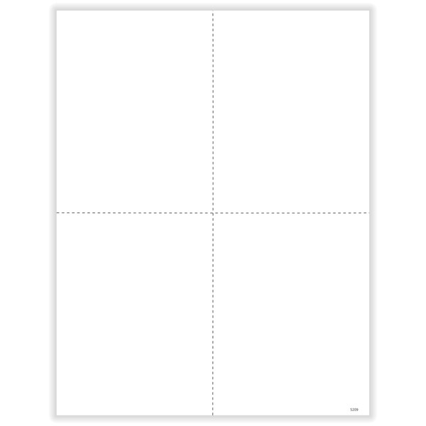 ComplyRight W-2 Blank Tax Form, 4-Up, with Backer Instructions, Pack