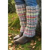 Pachamama Women Wool/Mohair Legwarmer Handknitted Striped Multicoloured Soft Top Regular