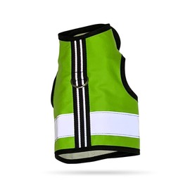 Kitty Holster Reflective Cat Harness - High-Visibility Cat Vest for Day & Night | Secure, Breathable and Washable Cotton | Ideal for Walking & Traveling - Loud Lime, S to M