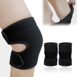 Knee Pads Thickened Sponge Anti-Slip, Knee Compression Sleeve for Men and Women Black Shock-Absorbing Sports Knee Pads, Knee Support Brace For Running And Exercise (M)