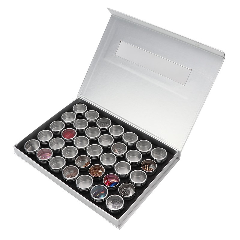 Nail Art Storage Box Nail Power Rhinestones Decorations Holder Manicure
