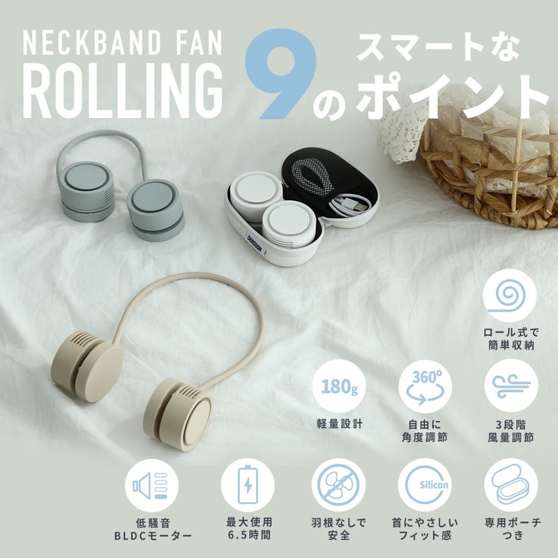 DANSOON DANSOON Neckband Fan ROLLING DSN23088GR