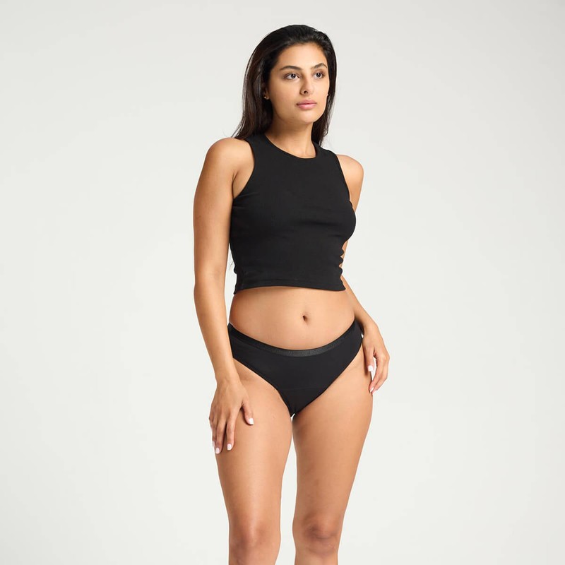 Modibodi Classic Bikini - Light, Black / 14/L