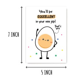 SMHGifts You'll be Eggcellent in your new job - Egg New Job Card - Funny Good Luck Card - Congratulations Card - New Job Card - Card with Envelope