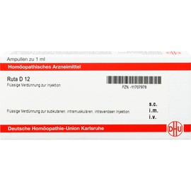 DHU Ruta D12 Ampoules Pack of 8