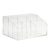 Bright Creations 7 Compartment Desktop Organizer, Clear Acrylic Pen Holder