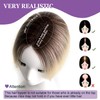 10" Clip in Bangs Hand-tied Base, 360° Clip In Hair