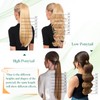 Easyouth Real Hair Braid Black Ponytail Hair Extensions Braid Extensions