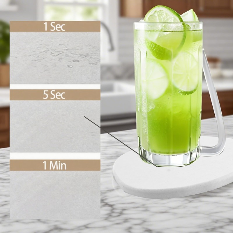 LVYKING Set of Four Coaster Pads Made from Diatomaceous Earth,