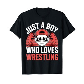 Just A Boy Who Loves Wrestling Entertainment Kids T-Shirt