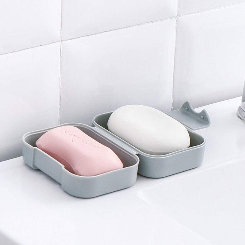 1 x Soap Dish Travel Soap Box Gift Travel Grey
