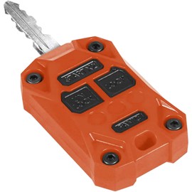 Key Fob Cover Case Heavy Duty ABS Shell for Jeep Wrangler JK , Grand Cherokee , Patriot ，for Dodge , Chrysler , Ram Vehicles ，Anti-Scratch Protection Orange