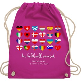 Shirtracer - Gym Bag Backpack - World Cup Bags - United in Football - Germany Euro 2024 Countries, 03 Fuchsia