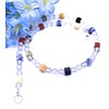 Rock Crystal Jewellery Necklace with Colourful Gemstone Cube Clasp 925