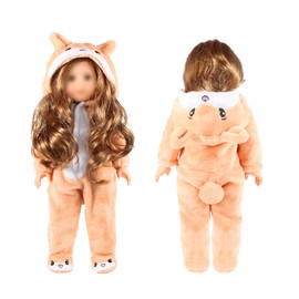 18 Inch Doll Clothes - Onesie Pajamas Fit 18 inch Girl Doll and More (Bear)