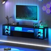 DlandHome Floating TV Stand with LED Lights, Wall Mounted TV