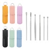 Earwax Remover Tweezers Spring Cleaning Earwax Suction Remover Digging Postnasal Device 6p pink 4ea