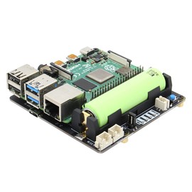 Geekworm Raspberry Pi 4 UPS X703, Ultra-Compact 18650 UPS Shield with Auto Power On for Raspberry Pi 4 8GB/4GB/2GB Only