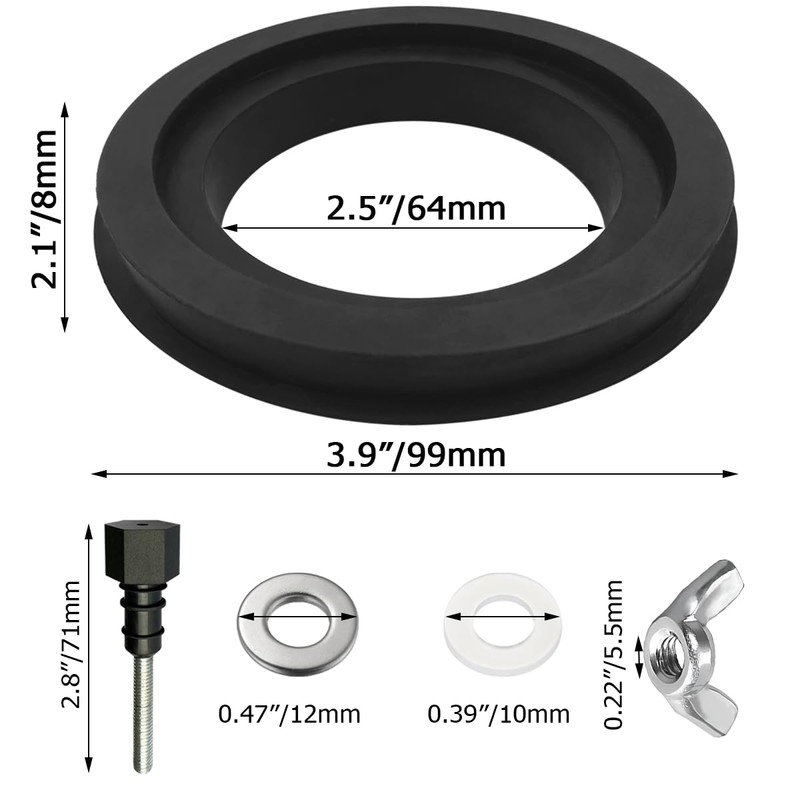 Upgrade 630-0204 2" Tank to Bowl Bolt Kit Replacement for