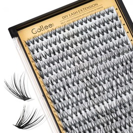 GOLLEE Lash Clusters 280pcs Individual Lashes 9-16MM D Curl Eyelash Clusters 20D Natural Look DIY Clusters Eyelash Extension for Beginner Soft Comfortable Band False Lashes