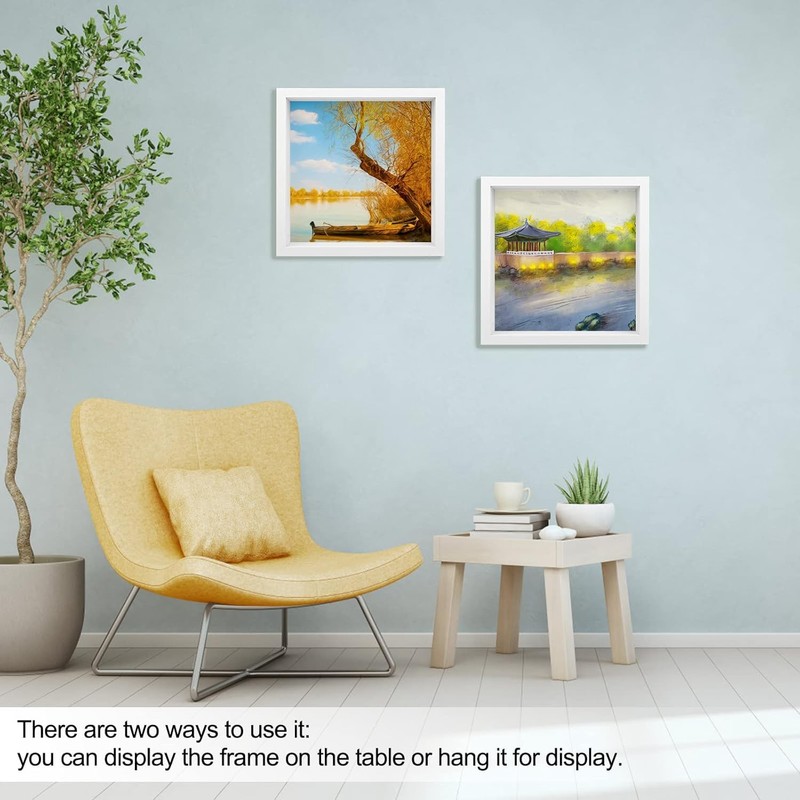 4 Pack 8 x 8in Shadow Box Picture Frame 3D