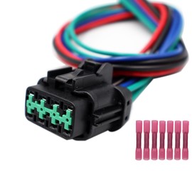 LIZAPUS 8-Way Front Headlamp Headlight Connector Plug Compatible with Nissan Sentra 2013-2021 Harness 6918-1780