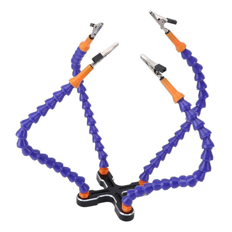 Soldering Helping Hands 4 Flexible Arms Aluminum Alloy Base Third
