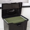 IRIS USA Portable Letter Size File Box with Built-In Organizer