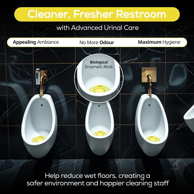Alwees Fresh Spiral Urinal Mats - 4-in-1 Urinal Screen for