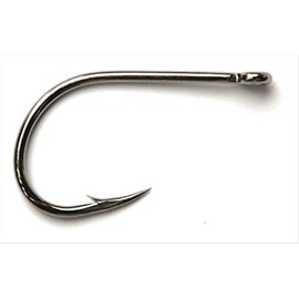 Mustad Ultra Point Long Shank Kirbed Point Big Gun Bait Hook (Pack of 10), Black Nickel, Size 2/0