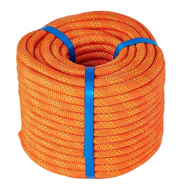 7/16 Inch 150ft Double Braided Polyester Arborist Rope, Heavy Duty