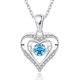 Toptrend 925 Sterling Silver Pendant Necklace for Women 5A Flawless Heart Shape Brilliant Cut Cubic ZIrconia Jewellery Gift for Wife Girlfriend