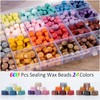 Sealing Wax Beads Set, Seal Stamp 24 Colours Octagonal with